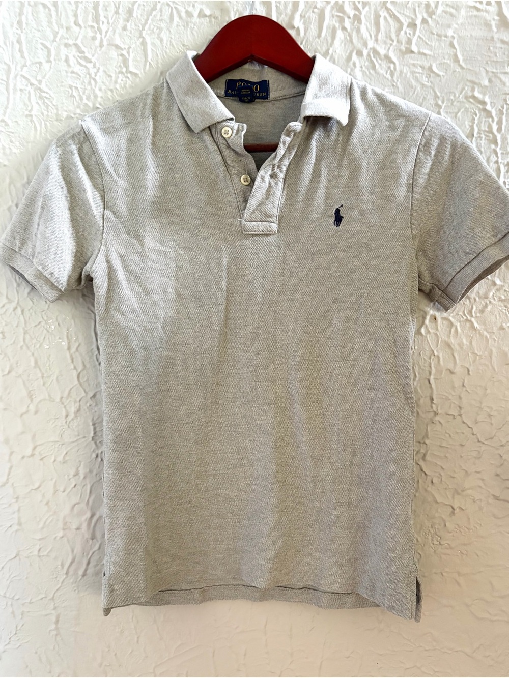 Polo Ralph Lauren Boy’s M (10-12) Heather Gray Polo 100% Cotton Pony Logo